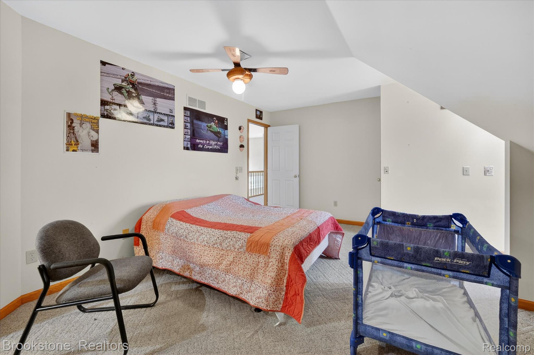 5163 Country Squire Road Dryden, MI 48428 - Photo 40 of 64 Carpeted bedroom featuring a ceiling fan and vaulted ceiling
