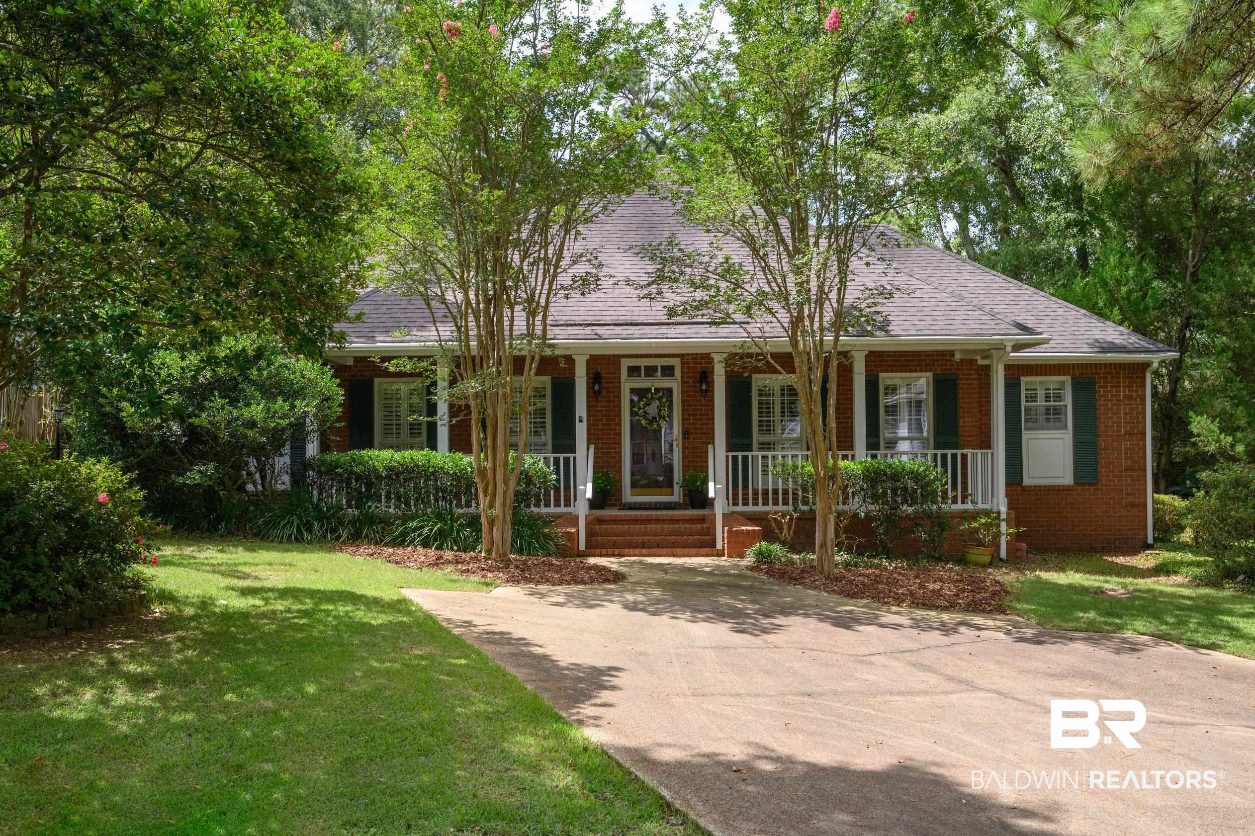6638 Jackson Square Daphne, AL 36526 - Photo 51 of 62 Ranch-style house with a porch and a front lawn