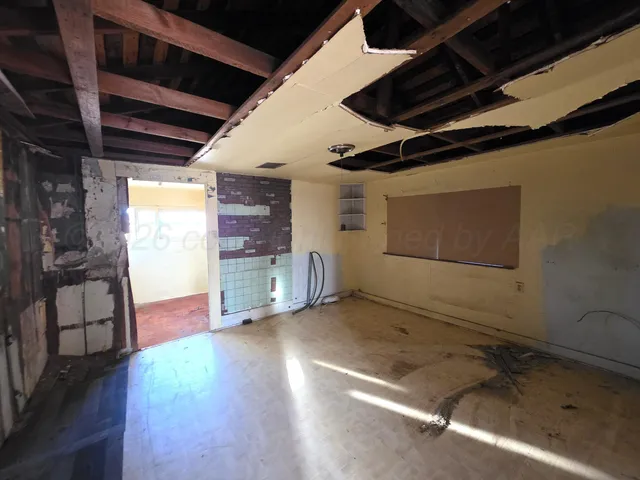 a view of a storage room