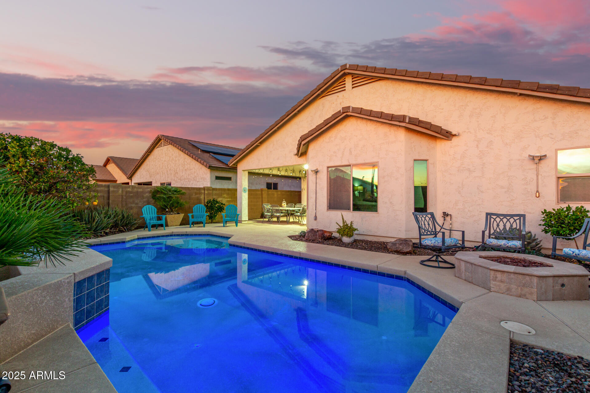 6641 West Georgetown Way Florence, AZ 85132 - Photo 32 of 35 a view of swimming pool with outdoor seating and deck