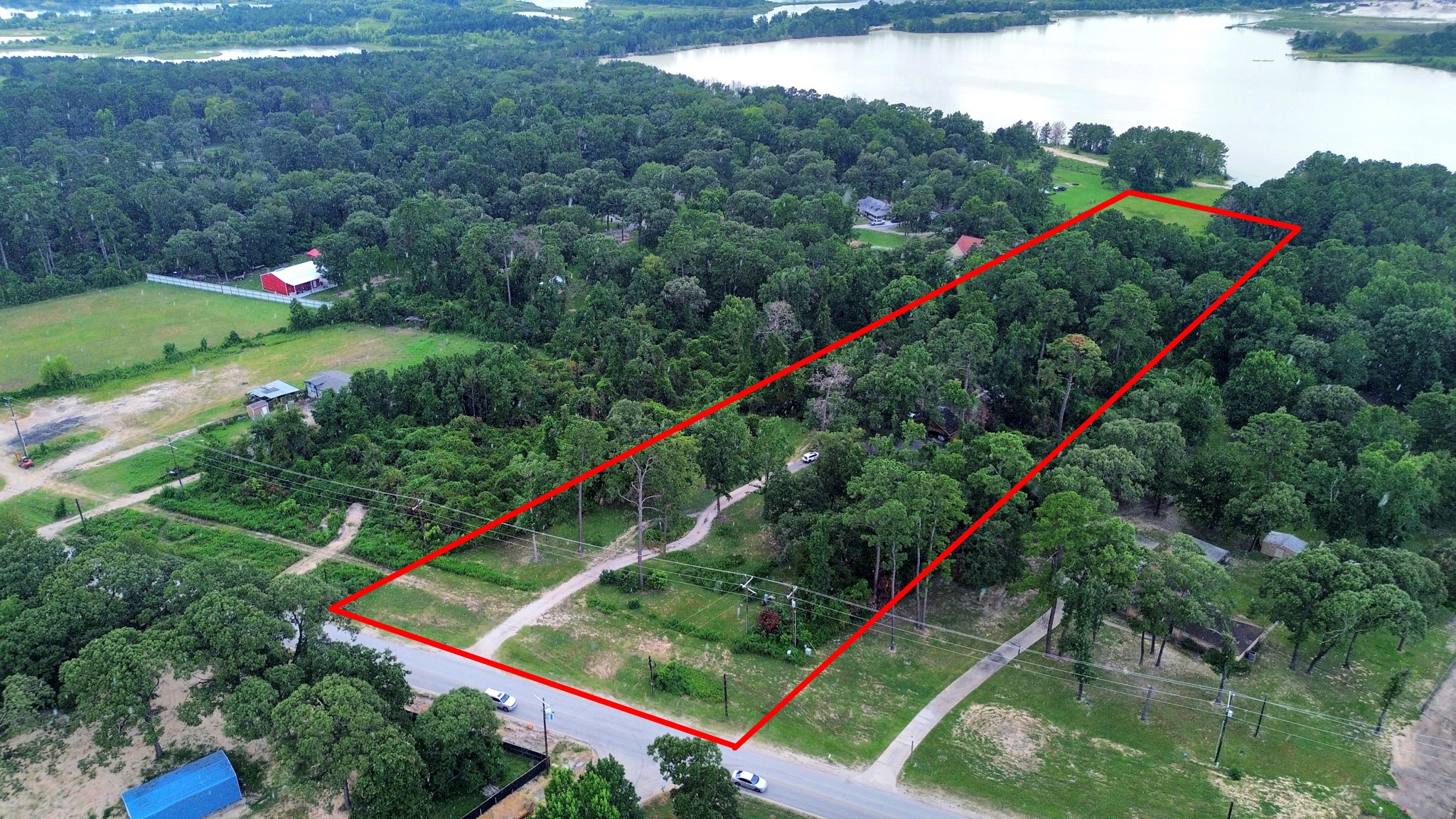 24998 Sorters Road Porter, TX 77365 - Photo 5 of 39 a view of a yard with a street and trees