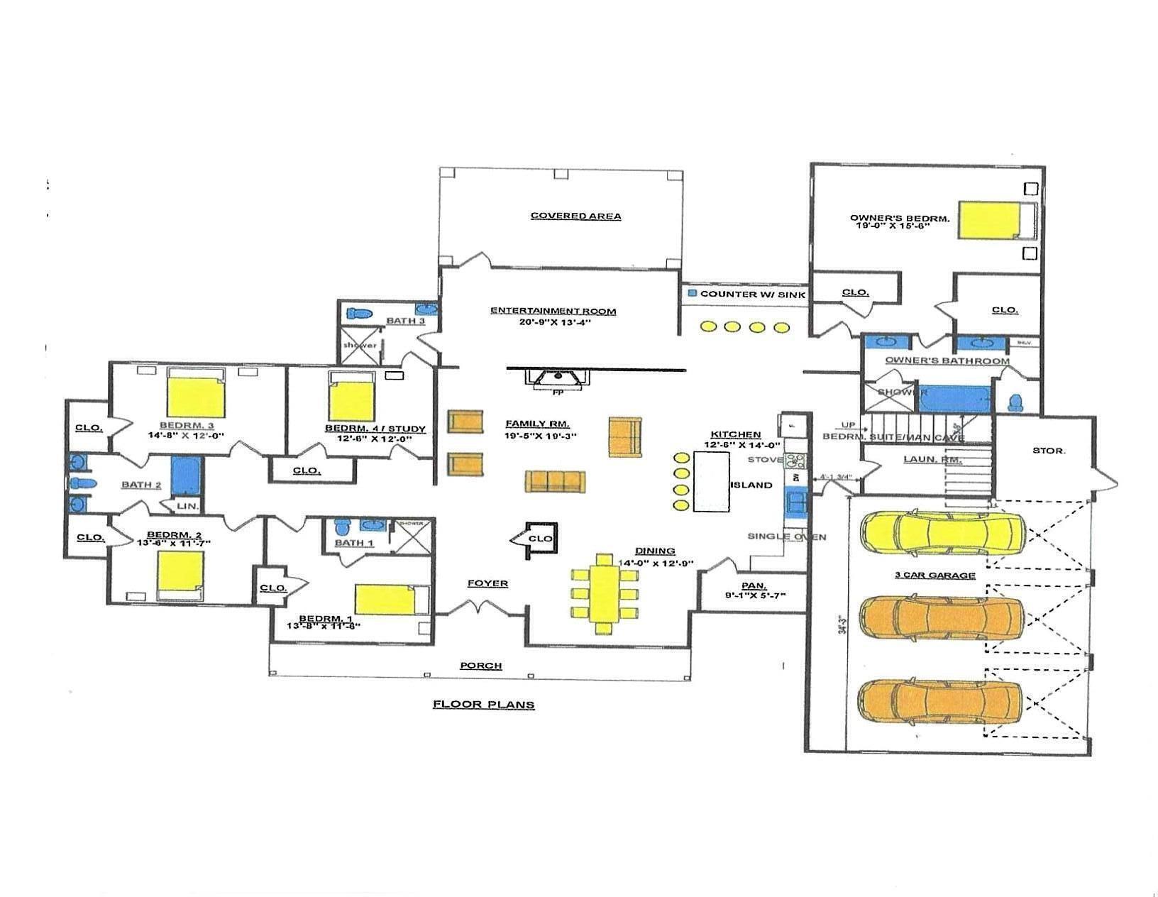 2008 Elite Court Hephzibah, GA 30815 - Photo 2 of 2 Floor plan is preliminary. Buyer may revise as needed