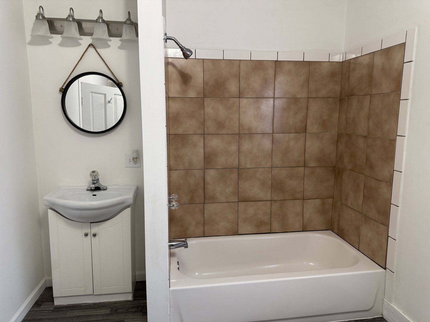 513 Barney Riva Street Dalzell, IL 61320 - Photo 23 of 39 a bathroom with a sink a mirror and a bathtub