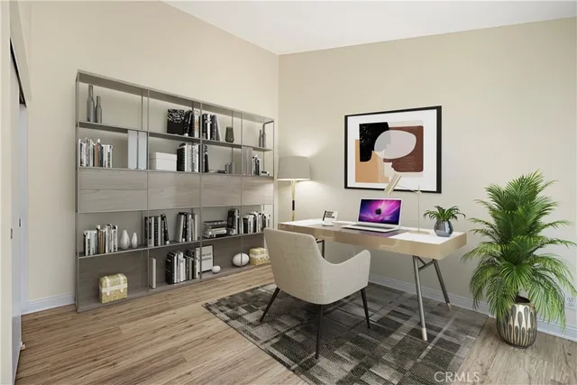 a room with furniture and wooden floor