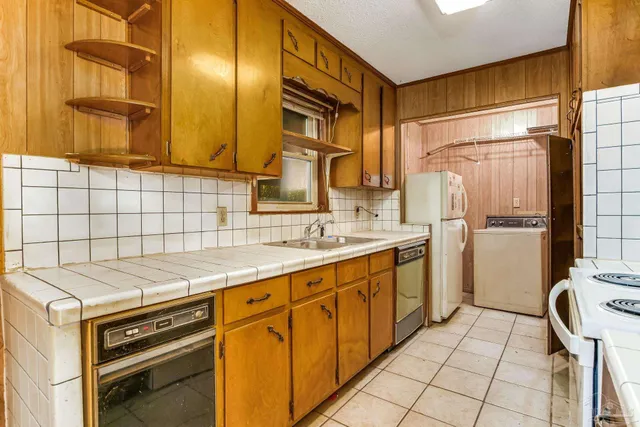 a utility room with a window