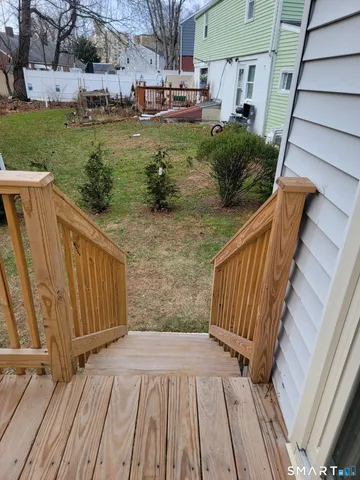 a view of wooden deck