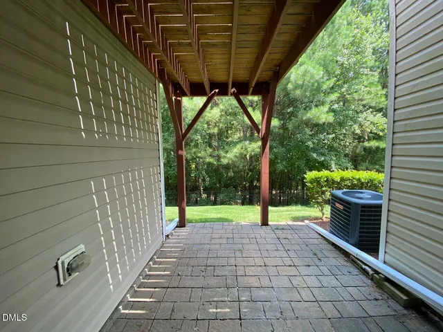 a view of yard from deck