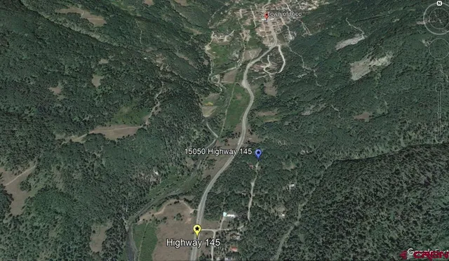 a aerial view of a yard