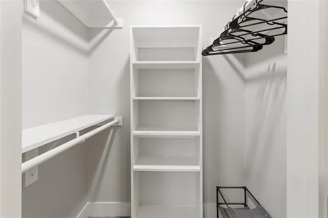 a view of a walk in closet