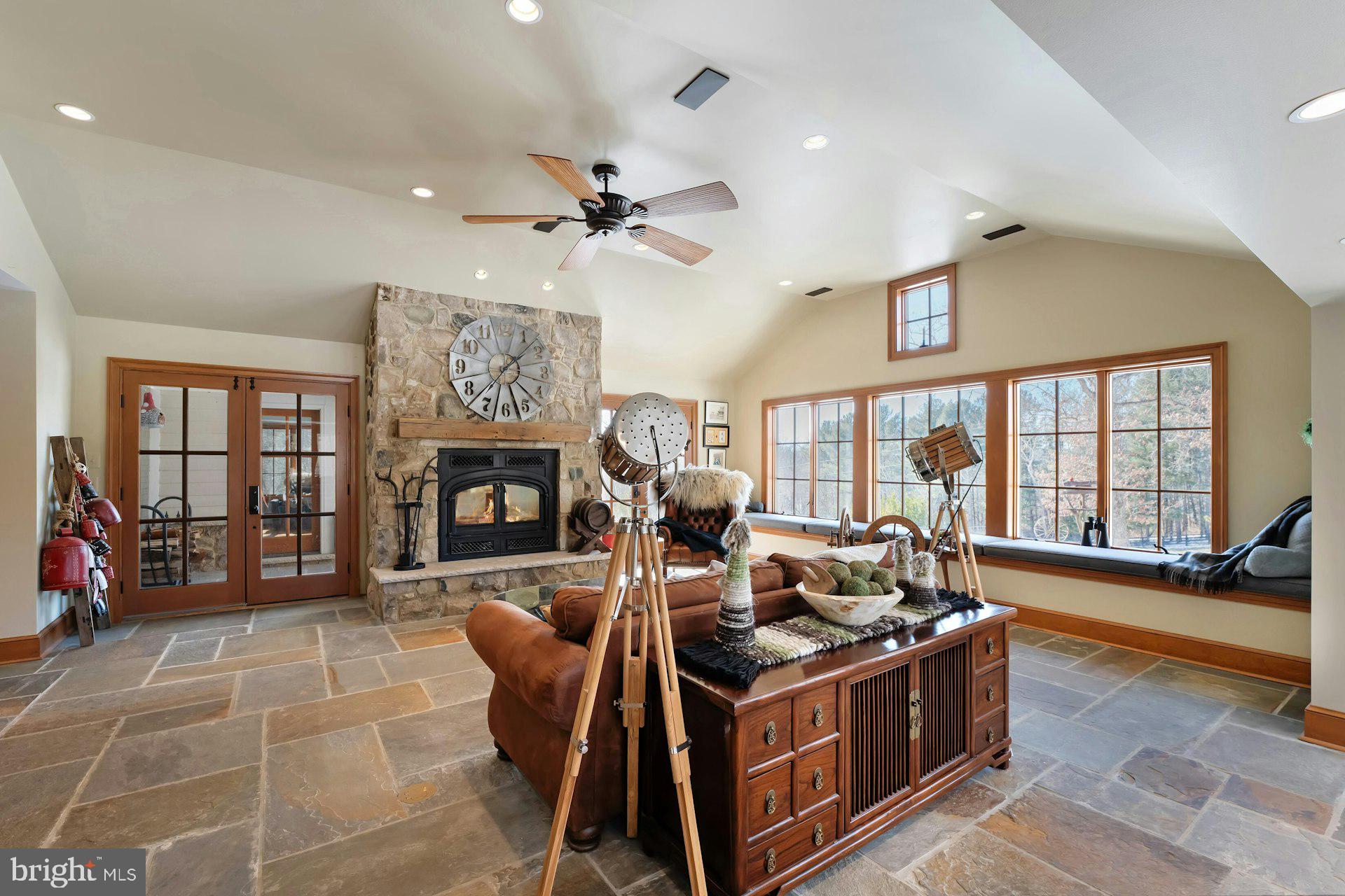 43470 Evans Pond Road Leesburg, VA 20176 - Photo 13 of 114 Woodburning stone fireplace