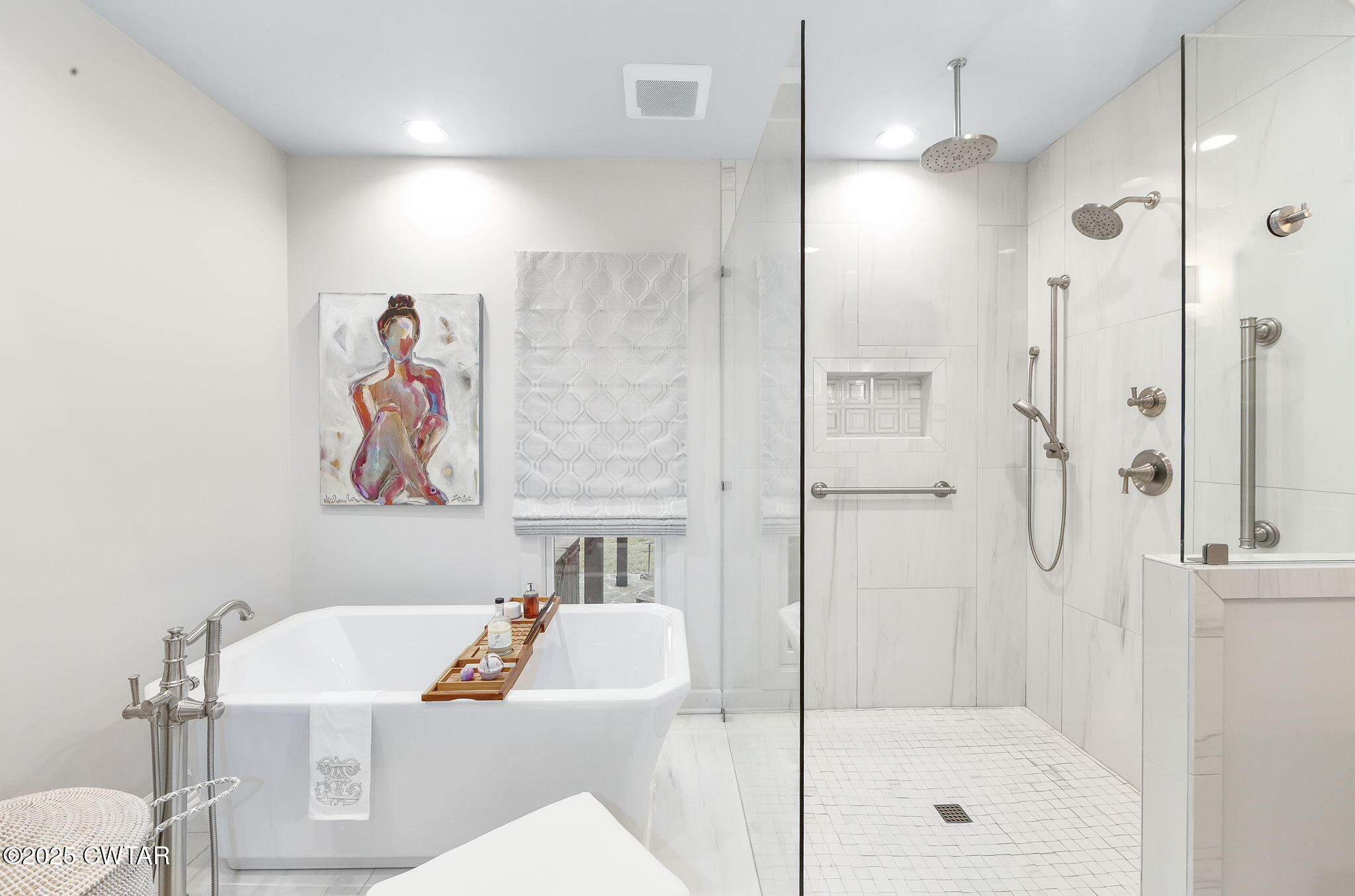 119 Bascom Road Jackson, TN 38305 - Photo 19 of 49 a bathroom with a shower a sink a toilet and shower