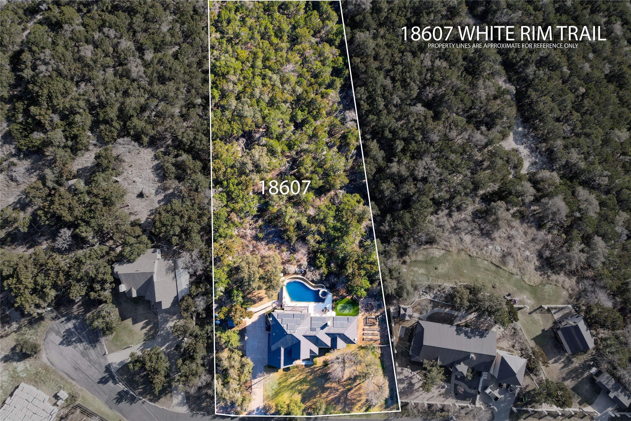 18607 White Rim Trail Jonestown, TX 78645 - Photo 38 of 40 Drone / aerial view of a forest