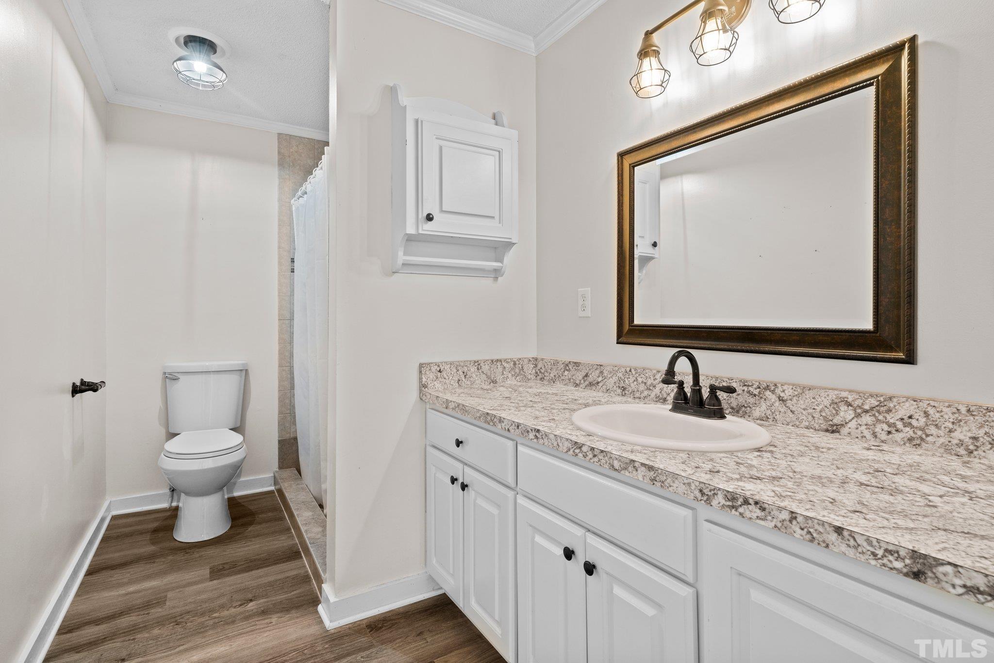 2929 Wall Store Road Garner, NC 27529 - Photo 18 of 59 a bathroom with a toilet sink and mirror