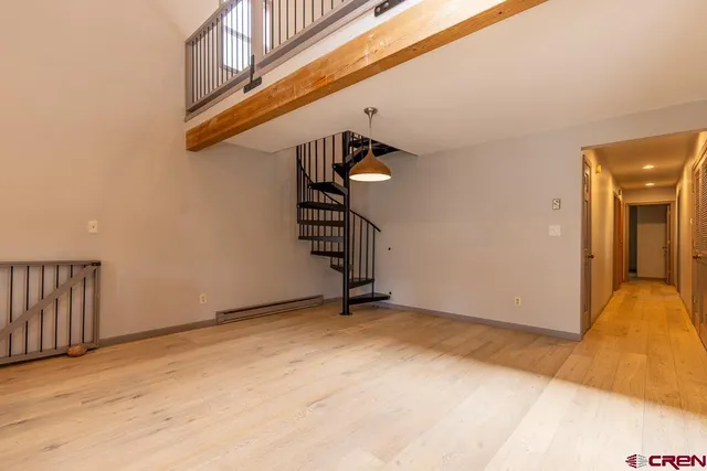 a view of an entryway with stairs