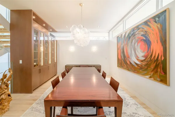 a view of a hallway with washer and dryer