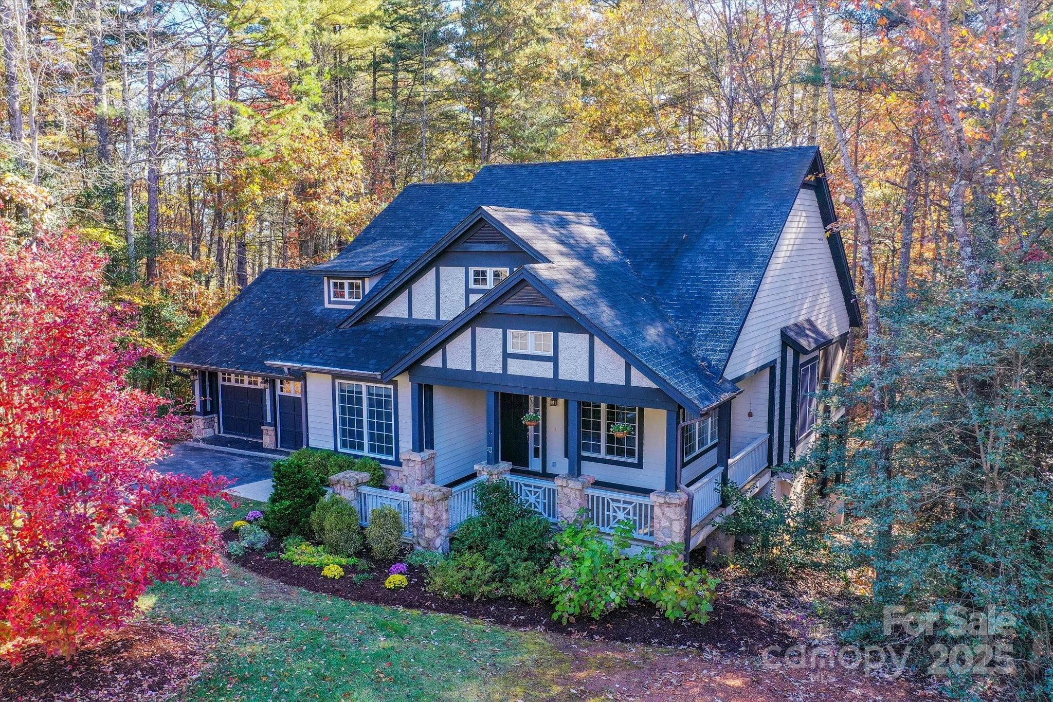 186 Camptown Road Brevard, NC 28712 - Photo 35 of 38 a front view of a house with garden