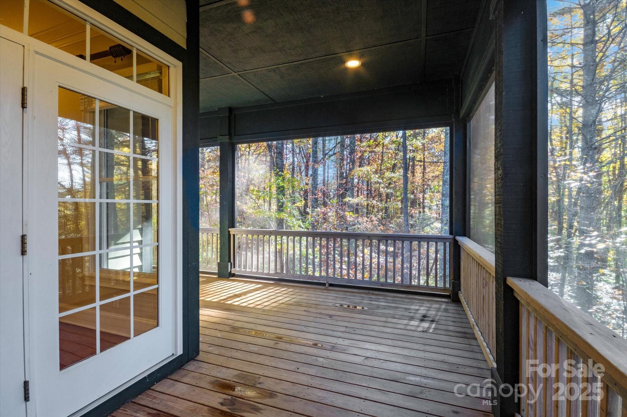 186 Camptown Road Brevard, NC 28712 - Photo 7 of 38 a view of balcony with wooden floor