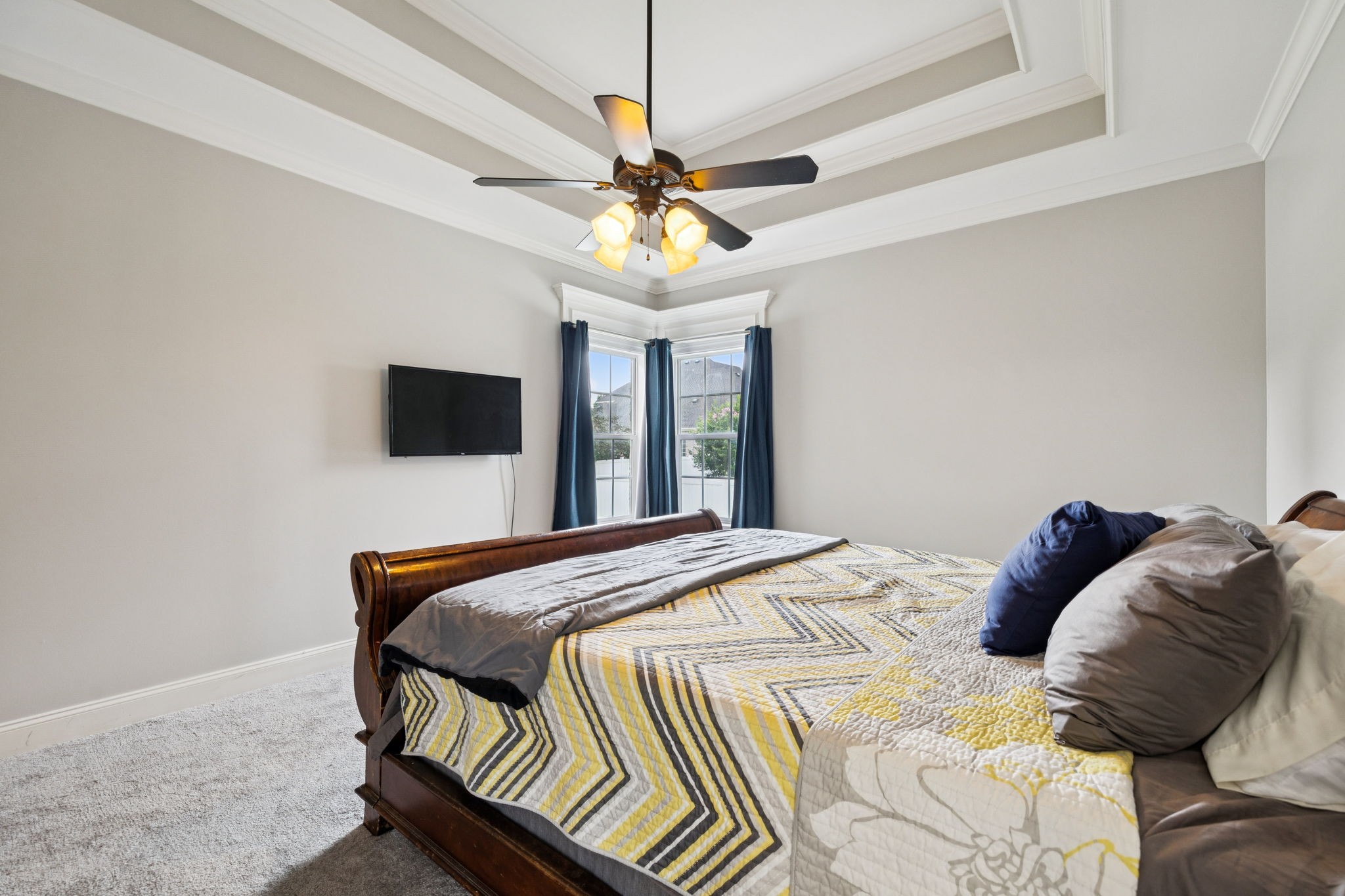 3002 Stow Crossing Murfreesboro, TN 37128 - Photo 40 of 75 a bedroom with a bed and a chandelier