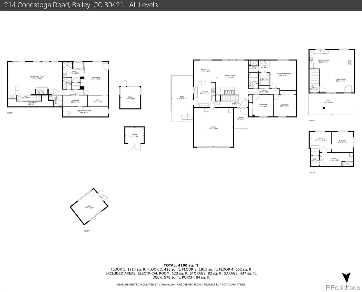 214 Conestoga Road Bailey, CO 80421 - Photo 30 of 30 a picture of a floor plan