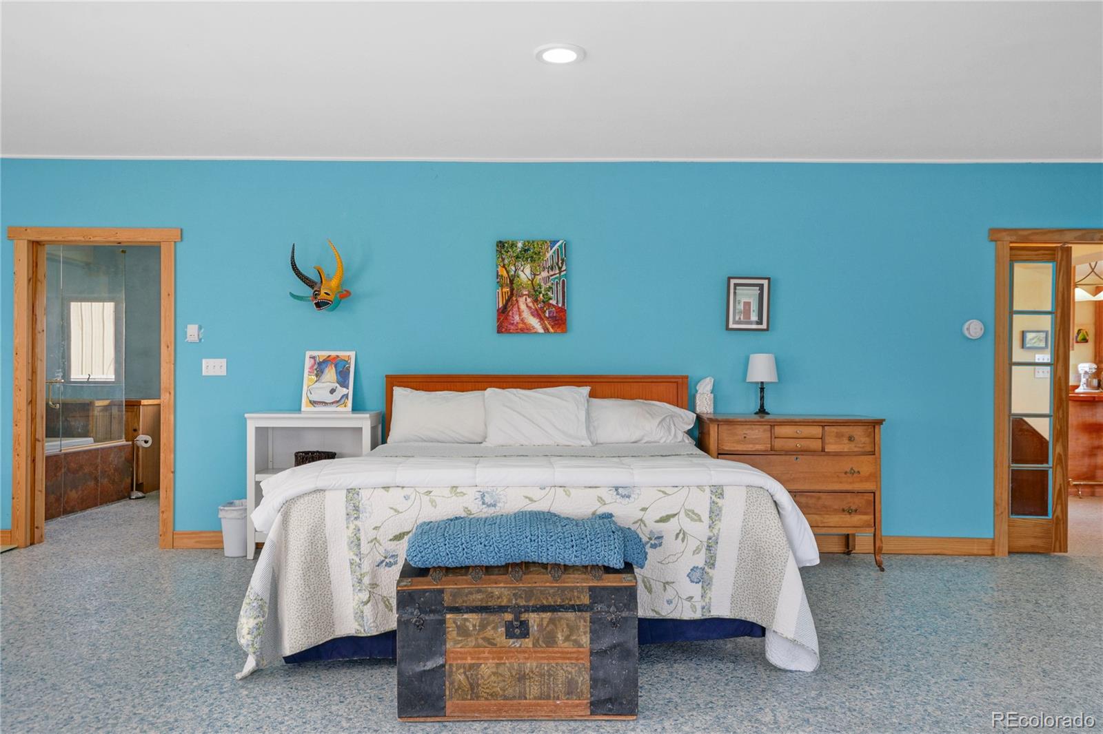 13045 Picketwire Road Boncarbo, CO 81024 - Photo 18 of 40 a bedroom with a bed and a couch