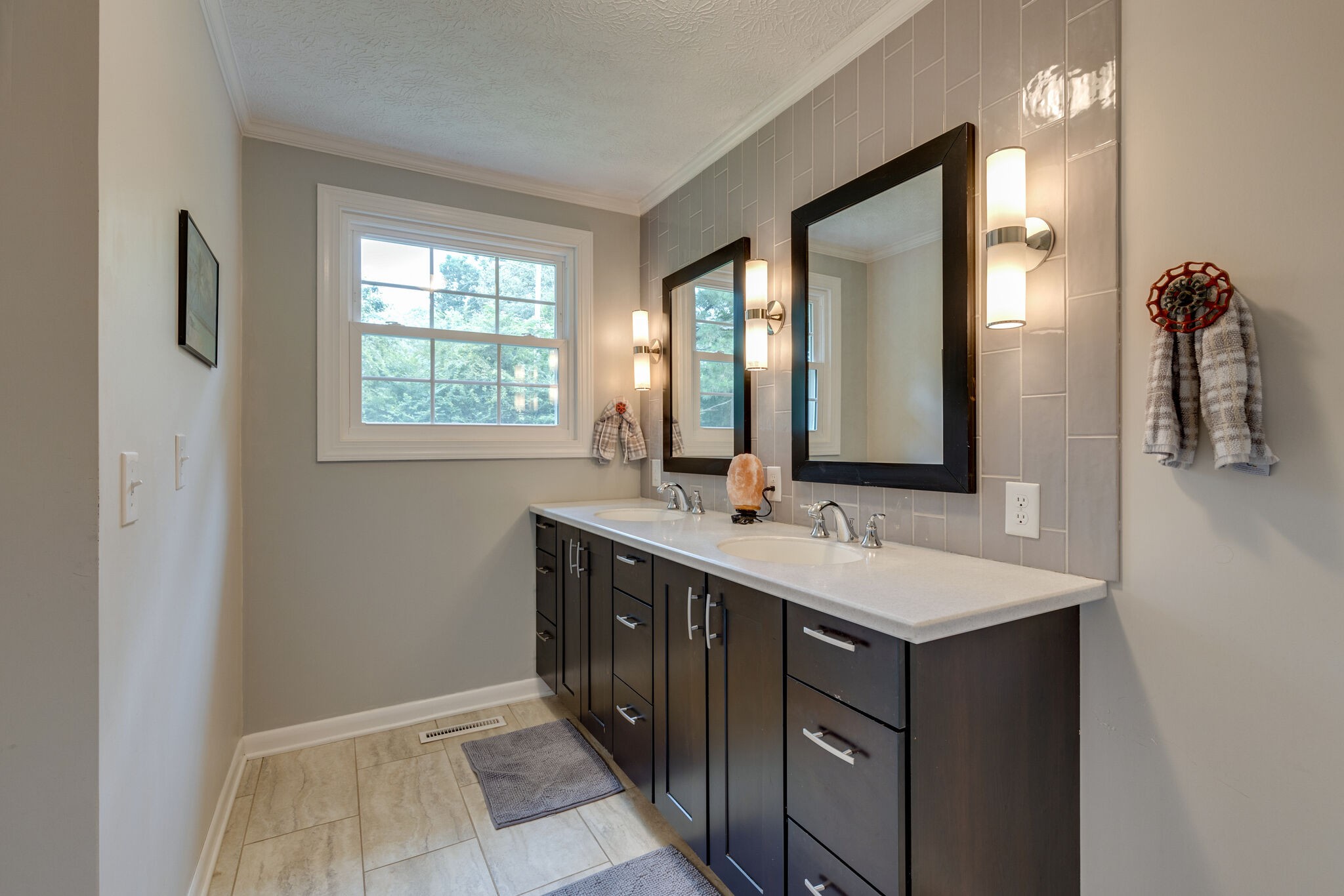 7316 Chester Road Fairview, TN 37062 - Photo 23 of 29 a bathroom with a double vanity sink and a mirror