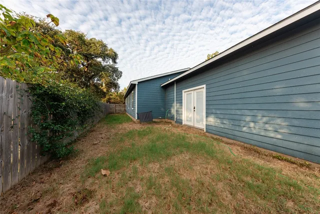 a backyard of a house