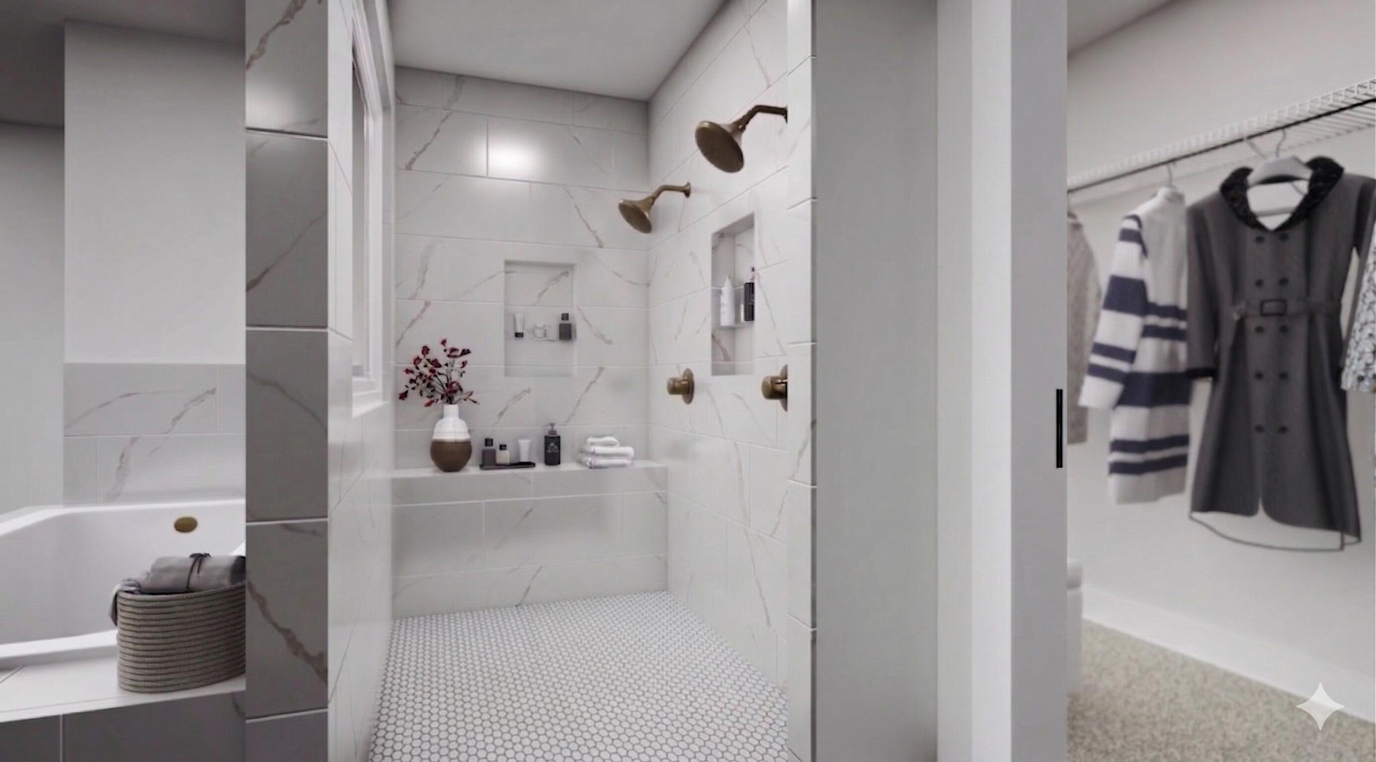 579 Bluebeech Street Freeport, FL 32439 - Photo 24 of 31 a bathroom with a bathtub and a shower