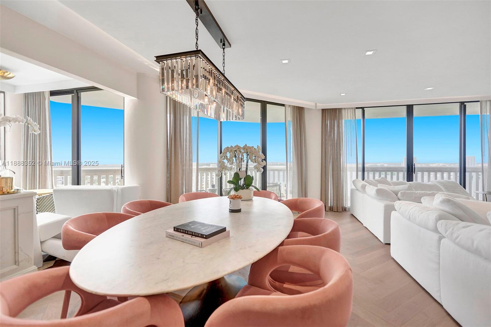 2000 Island Boulevard, Unit 2207 Aventura, FL 33160 - Photo 25 of 29 a living room with furniture and a large window