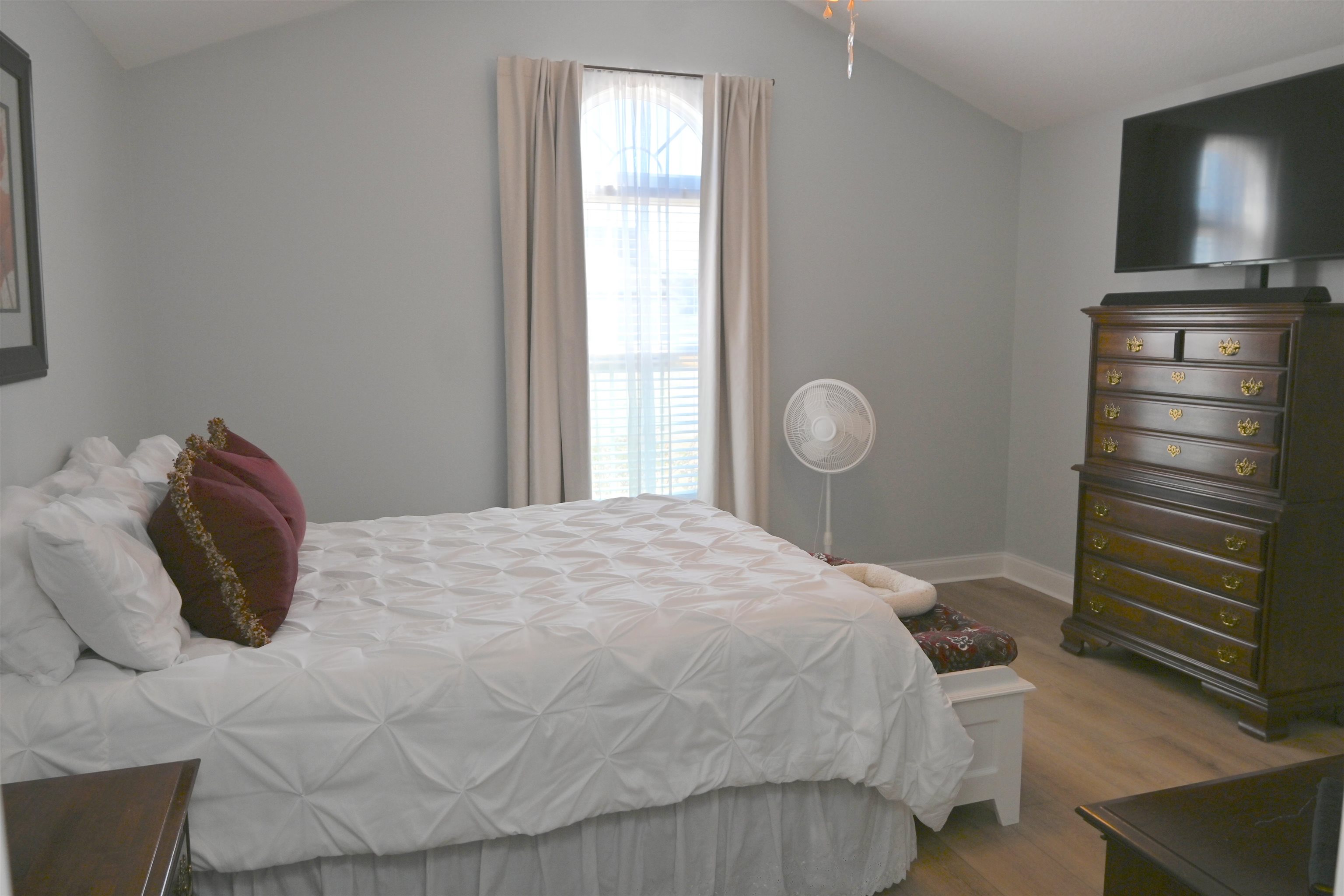 233 Macarthur Drive Conway, SC 29527 - Photo 13 of 21 Bedroom with light wood-style floors and lofted ceiling