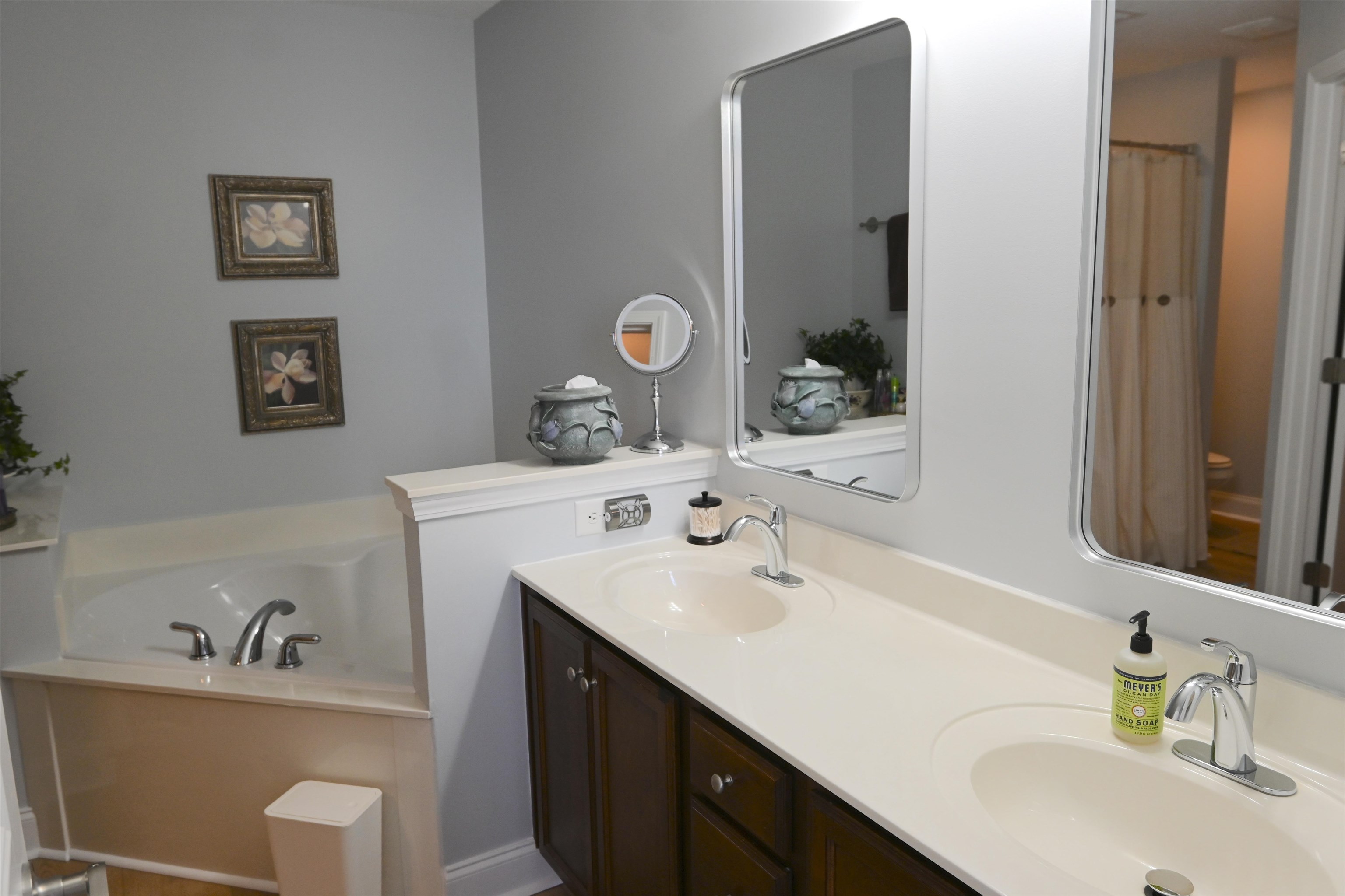 233 Macarthur Drive Conway, SC 29527 - Photo 14 of 21 Full bathroom with double vanity, a bath, and a shower with curtain