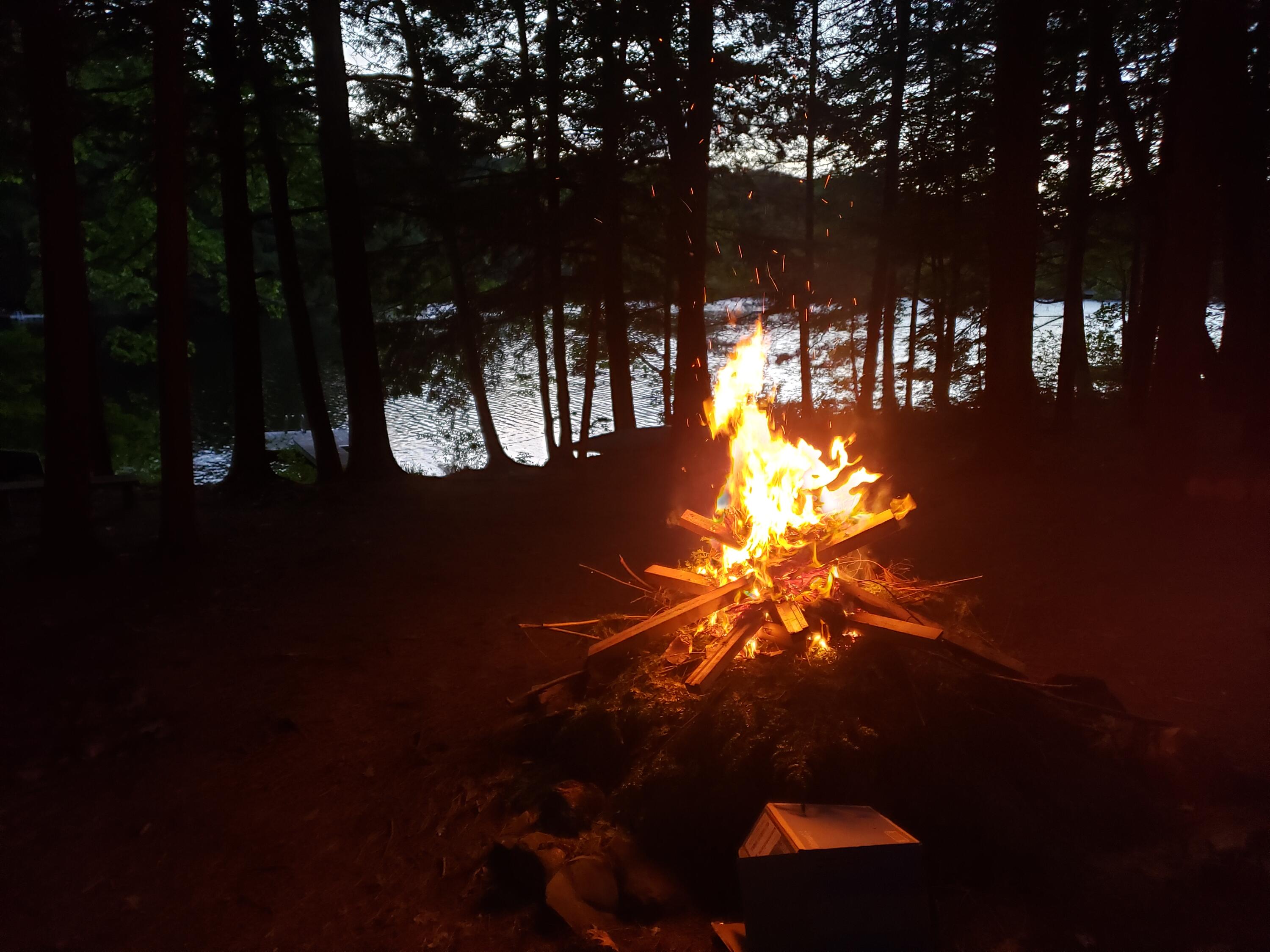 45 Riverside Drive Camden, ME 04843 - Photo 5 of 27 fire pit with fire