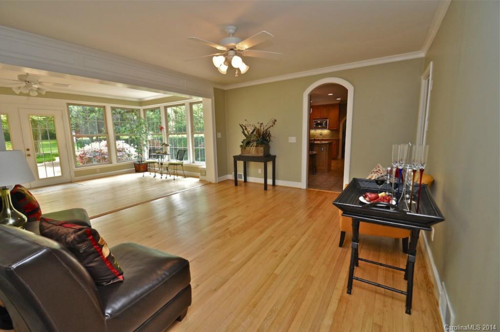 1931 Providence Road Charlotte, NC 28211 - Photo 6 of 22 a living room with furniture and wooden floor