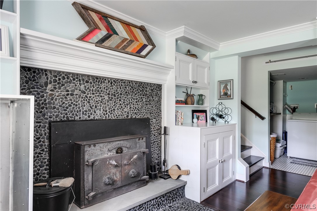 3744 Cheverly Road Richmond, VA 23225 - Photo 12 of 31 Built-in bookcases surrounding wood-burning firepl