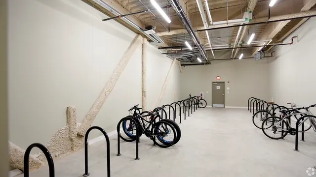 a view of an bike storage