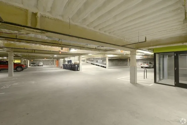 a view of a car garage