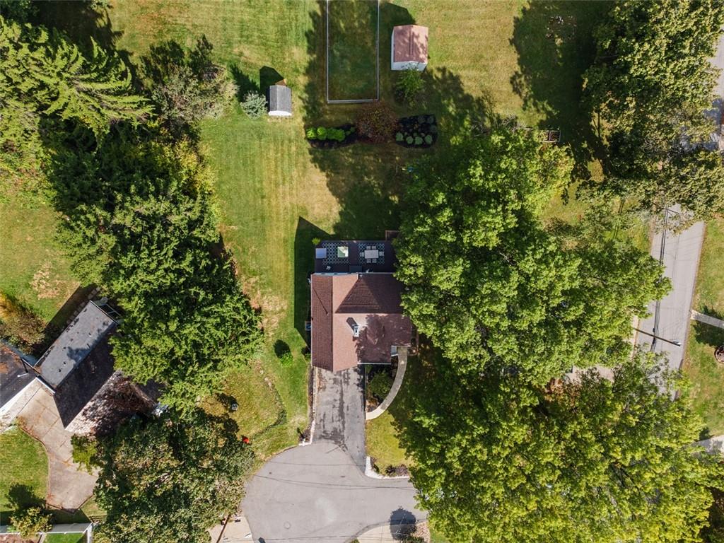 8 Court Place McKees Rocks, PA 15136 - Photo 30 of 32 an aerial view of a house with a yard and garden