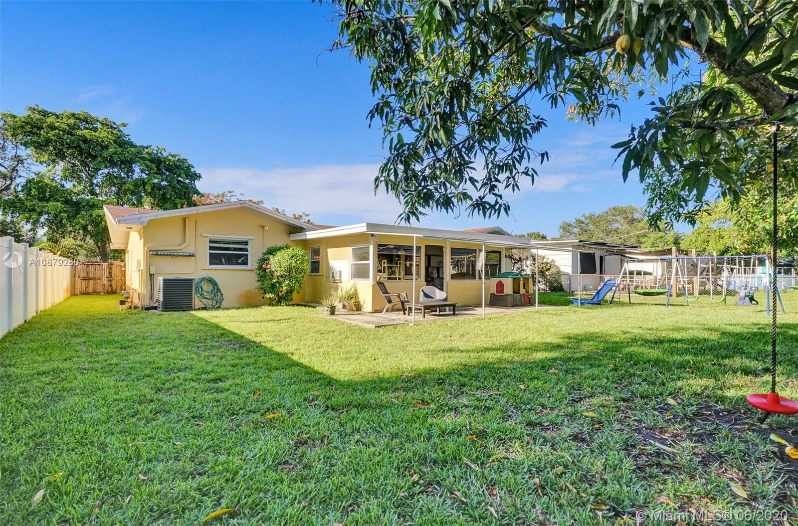 4214 West Park Road Hollywood, FL 33021 - Photo 4 of 38 Fenced yard with mature mango, avocado, banana, and loquat trees
