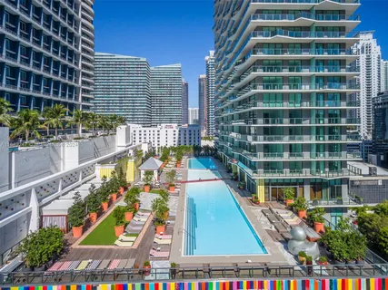 a outdoor space with lots of plants and trees