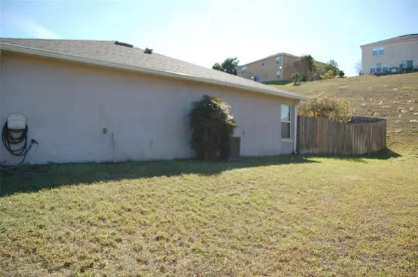 a backyard of a house