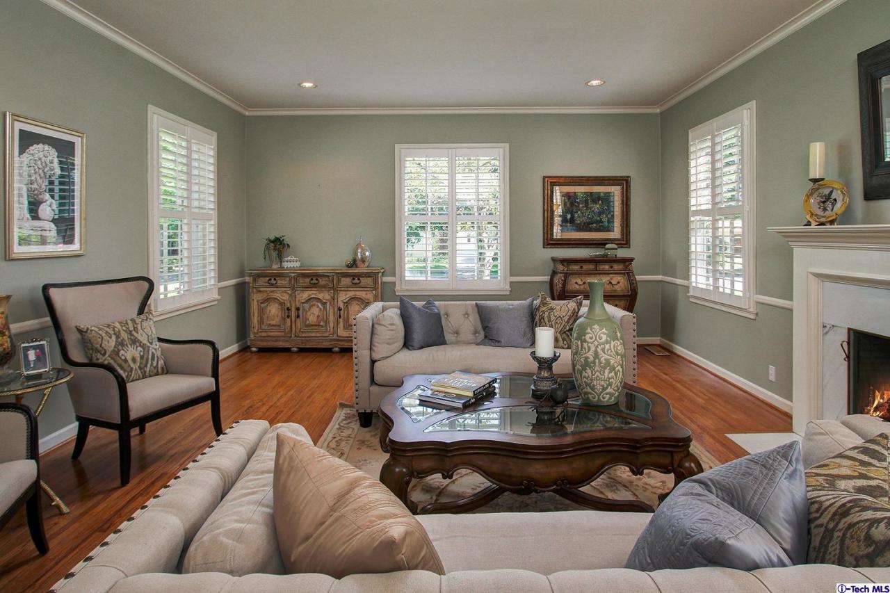 931 Roxbury Road San Marino, CA 91108 - Photo 9 of 37 a living room with furniture fireplace and a window