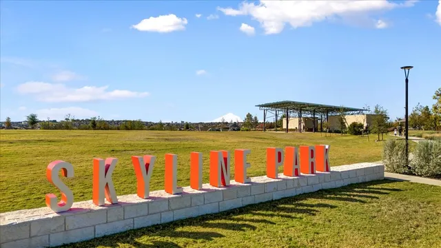 an aerial view of a highlighted house