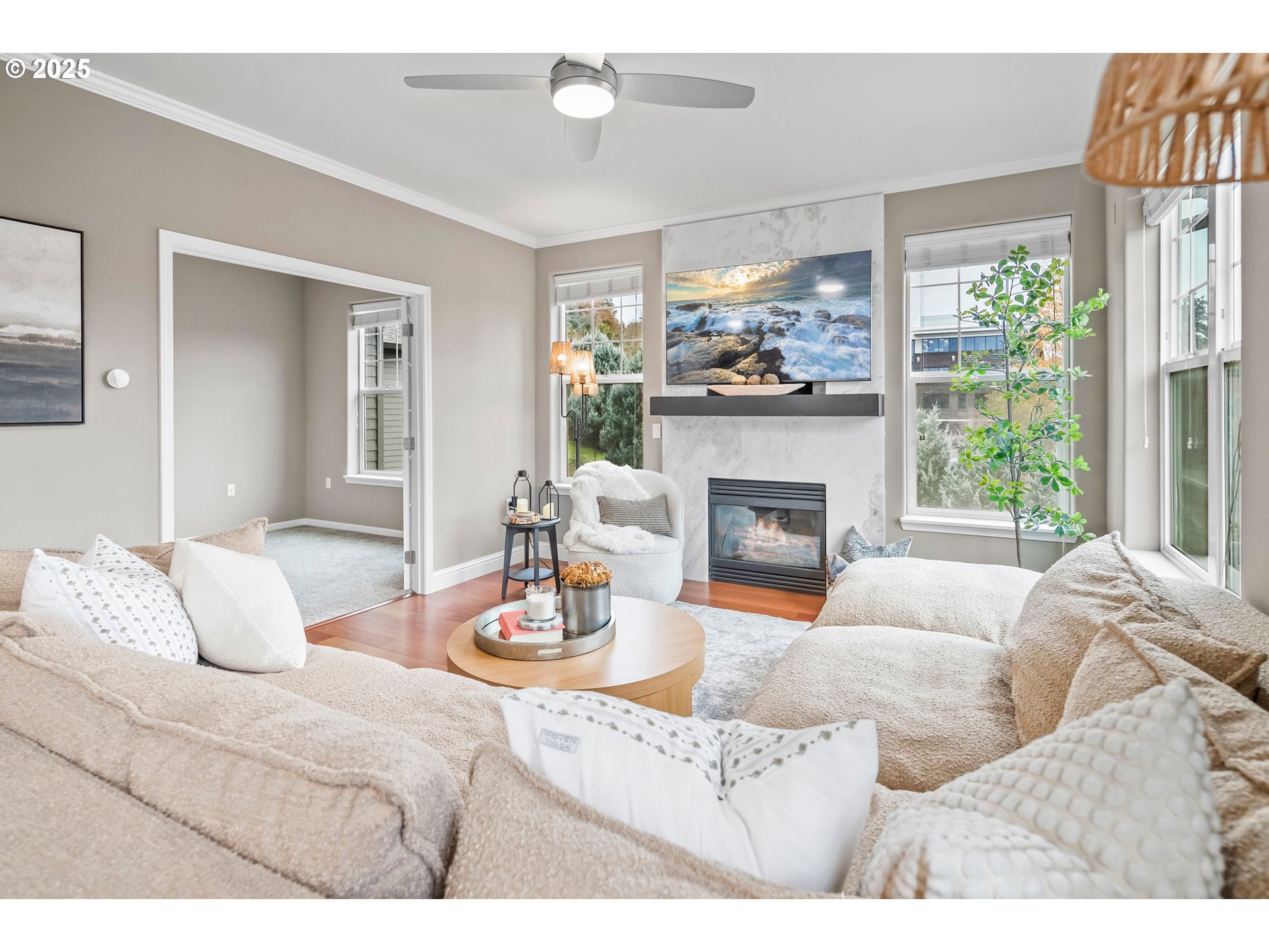 975 Springtree Lane West Linn, OR 97068 - Photo 11 of 48 a living room with furniture and a fireplace