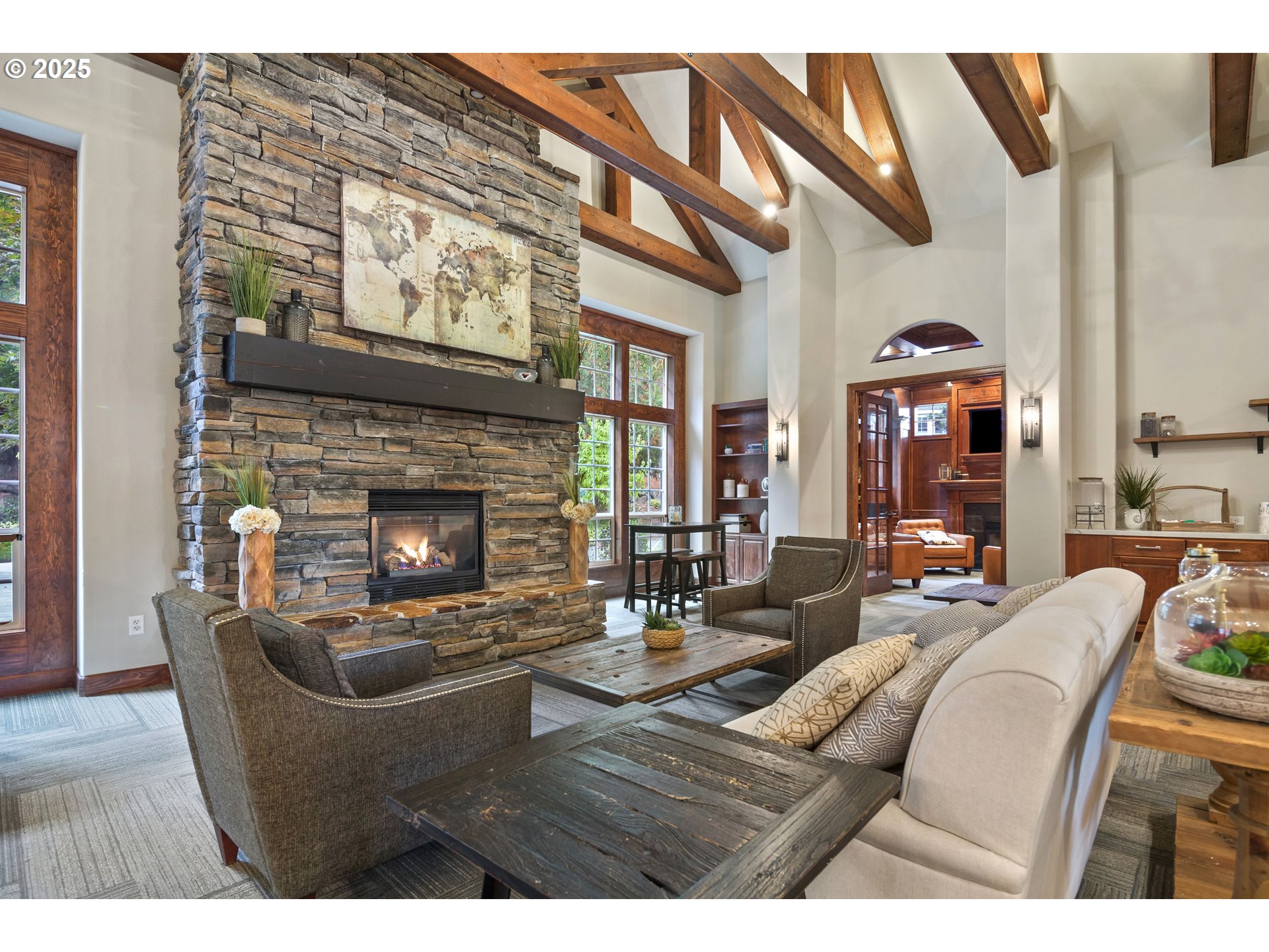 975 Springtree Lane West Linn, OR 97068 - Photo 39 of 48 a living room with furniture a fireplace and a large window