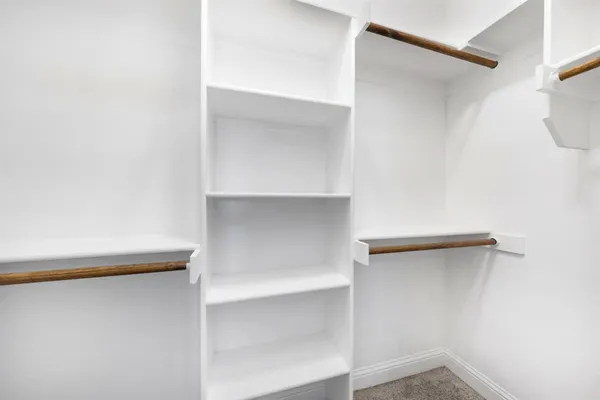 a close view of closet
