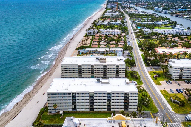 a view of a city with ocean