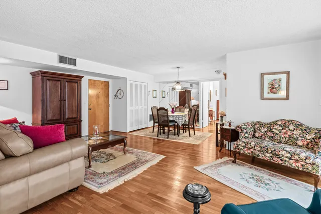 a living room with furniture rug and window