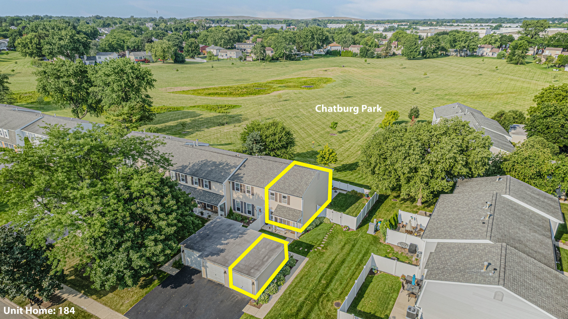 184 Rodenburg Road Roselle, IL 60172 - Photo 28 of 29 an aerial view of a house with pool outdoor seating and yard
