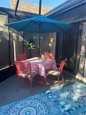 a outdoor space with furniture