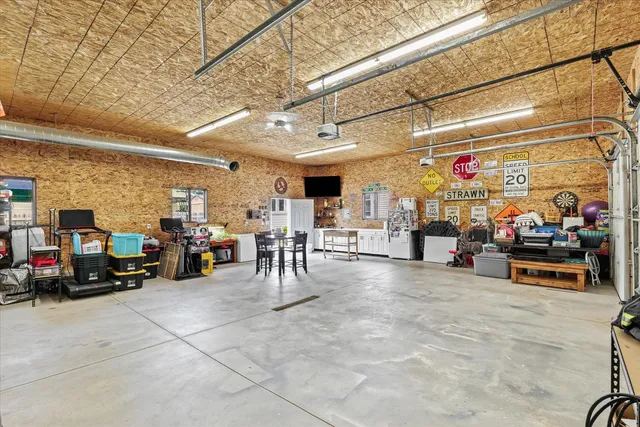 a utility room with cabinets