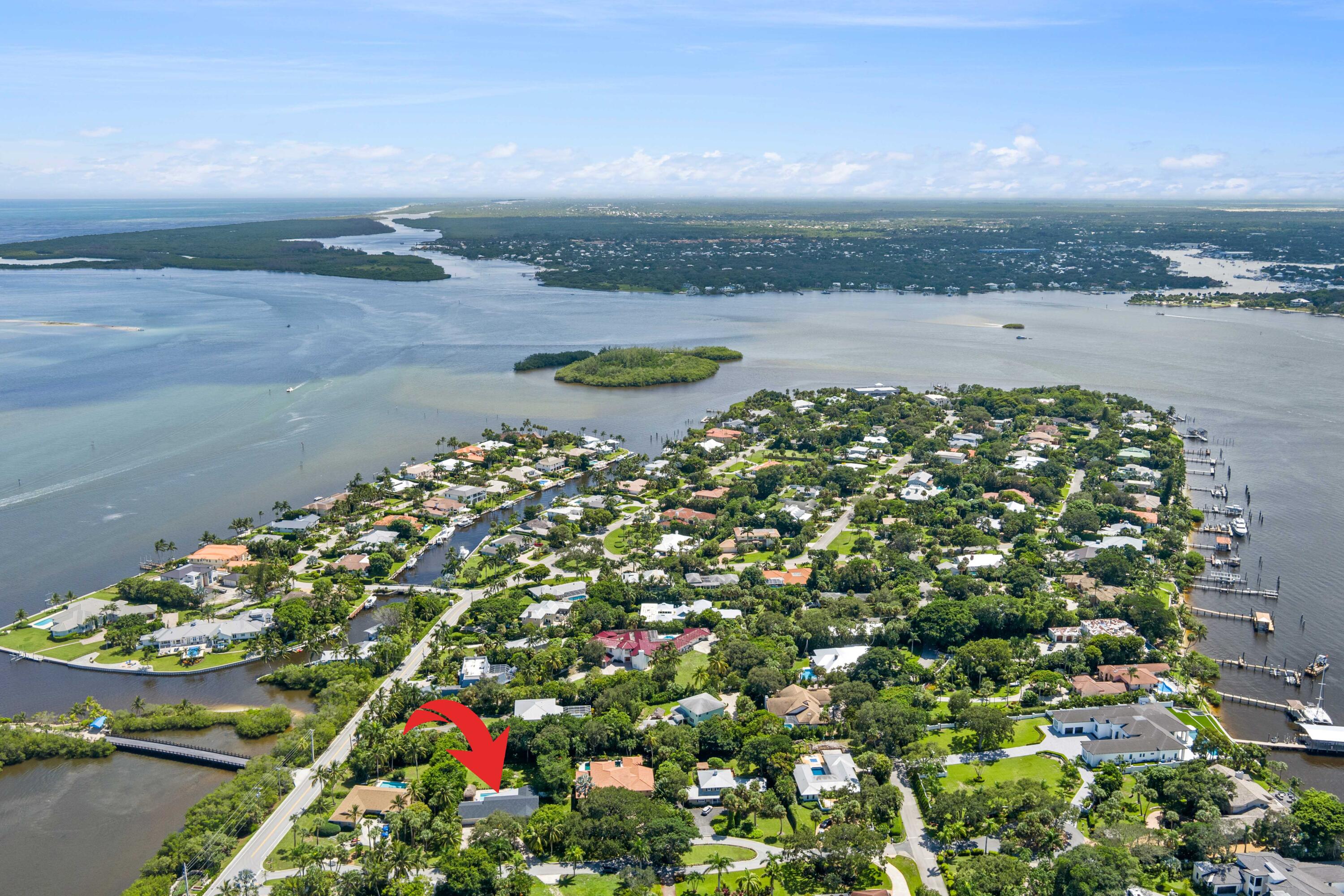 3 Mandalay Road Sewall's Point, FL 34996 - Photo 43 of 46 a view of a lake with a yard